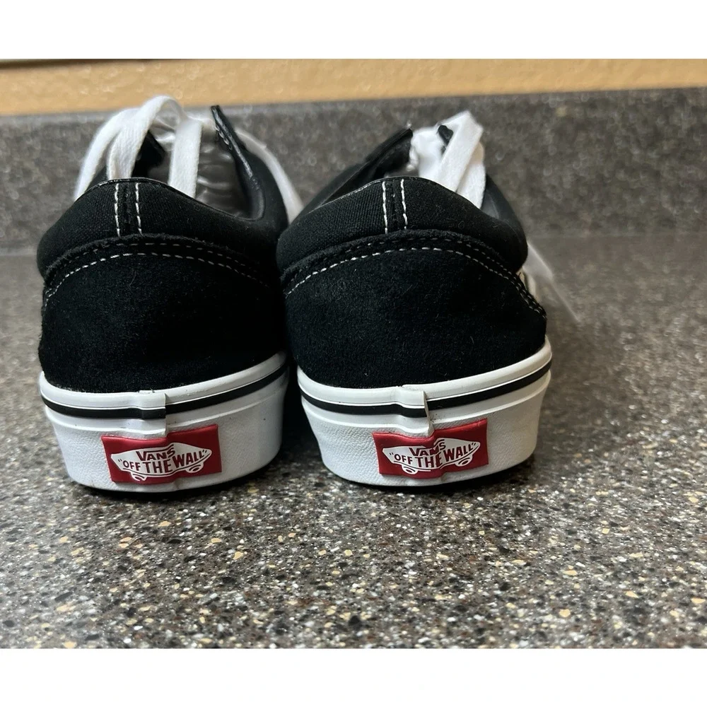 VANS Old Skool Black Classic Suede Canvas Skate Shoe Women 8.5 Low Lace Up Men 7